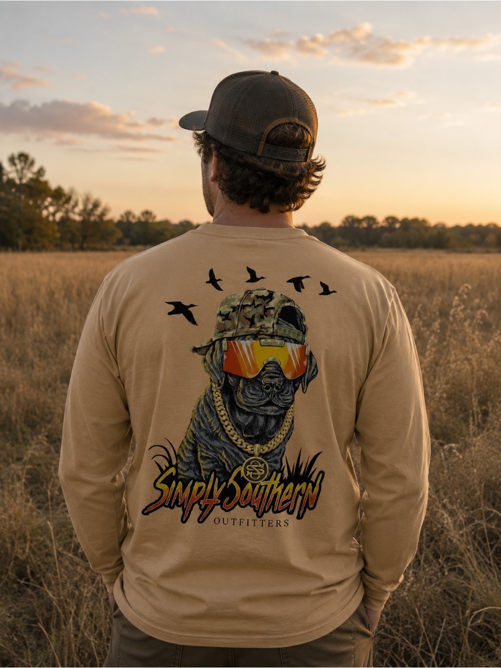 SIMPLY SOUTHERN LAB SHADES LONG SLEEVE UNISEX T-SHIRT